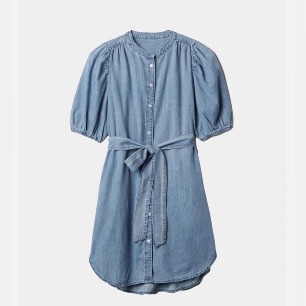 GAP Light Blue Button-Up Dress